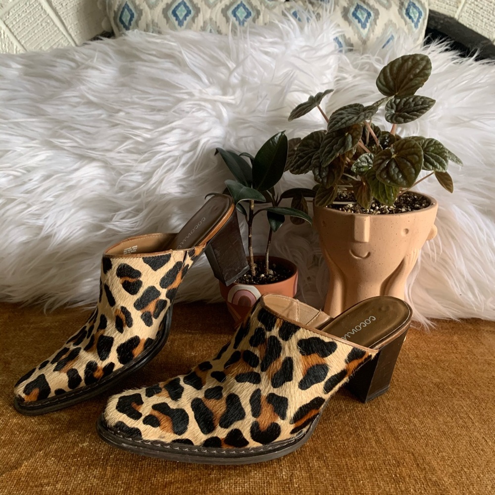 Leopard Print Mule Heels